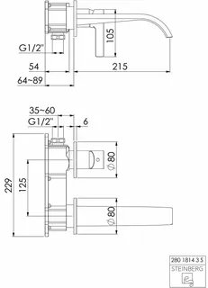 Fertigmontageset für Waschtisch-Einhebelmischer design4YOU 3.0 Classic,matt schw. – Bild 2