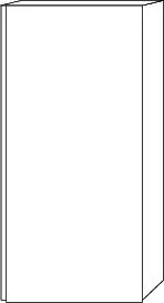 SA Mittelschrank rechts 3way (BR123) 850x400x345 Eiche-Tabak