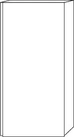SA Mittelschrank rechts 3way (BR123) 850x400x345 Eiche-Tabak