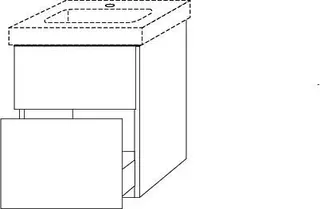 WTU mit 2 Auszügen 593x450x387mm more4YOU Anthrazit-Glanz – Bild 2