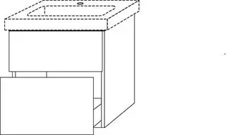 WTU mit 2 Auszügen 593x550x447mm more4YOU Weiß-Glanz – Bild 2