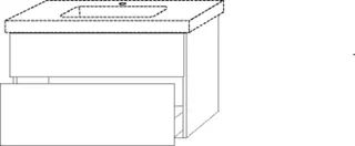 WTU mit 2 Auszügen 593x950x447mm more4YOU Eiche-Kansas – Bild 2