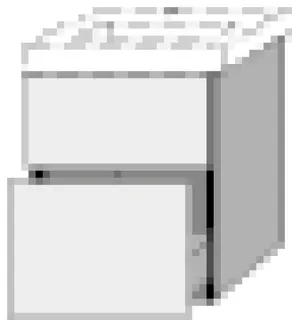 WTU mit 2 Auszügen 593x450x387mm more4YOU Weiß-Glanz – Bild 3