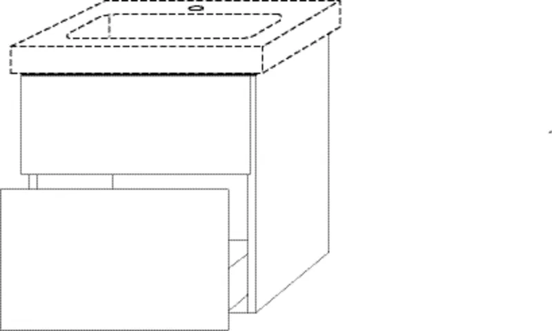 WTU mit 2 Auszügen 593x550x447mm more4YOU Weiß-Glanz