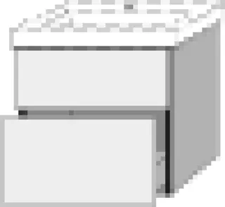 WTU mit 2 Auszügen 593x600x447mm more4YOU Weiß-Glanz – Bild 3