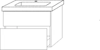 WTU mit 2 Auszügen 593x750x447mm more4YOU Anthrazit-Glanz – Bild 2