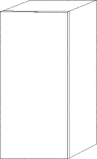 Mittelschrank Anschl.links 765x350x350mm more4YOU Weiß-Glanz – Bild 2