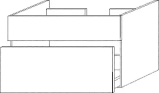 WTU mit 2 Auszügen 510x800x520mm, TipOn more4YOU Weiß-Glanz – Bild 3