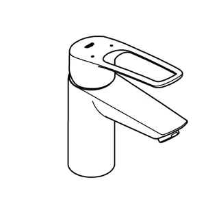 GROHE EH-Waschtisch-Batterie Eurosmart 23980_3 S-Size offener Hebel PO-Ablaufgrt. chrom – Bild 3