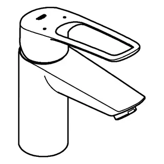 GROHE EH-Waschtisch-Batterie Eurosmart 23980_3 S-Size offener Hebel PO-Ablaufgrt. chrom – Bild 4