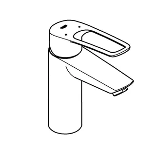 GROHE EH-Waschtisch-Batterie Eurosmart 23981_3 M-Size offener Hebel PO-Ablaufgrt. chrom – Bild 3