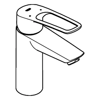 GROHE EH-Waschtisch-Batterie Eurosmart 23981_3 M-Size offener Hebel PO-Ablaufgrt. chrom – Bild 4