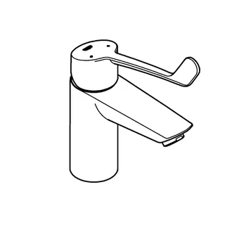 GROHE EH-Waschtisch-Batterie Eurosmart 23982_3 S-Size langer Hebel PO-Ablaufgrt. chrom – Bild 3