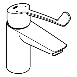 GROHE EH-Waschtisch-Batterie Eurosmart 23982_3 S-Size langer Hebel PO-Ablaufgrt. chrom – Bild 4