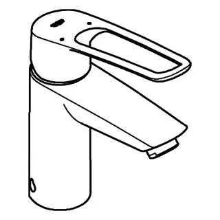 GROHE EH-Waschtisch-Batterie Eurosmart 23986_3 S-Size Verbrühschutz offener Hebel chrom – Bild 3