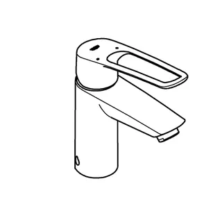GROHE EH-Waschtisch-Batterie Eurosmart 23986_3 S-Size Verbrühschutz offener Hebel chrom – Bild 4