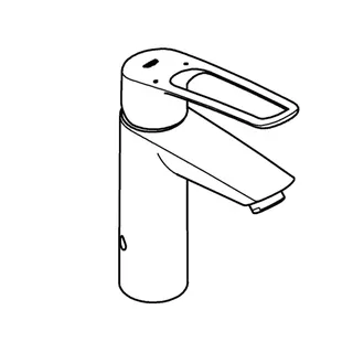 GROHE EH-Waschtisch-Batterie Eurosmart 23987_3 M-Size Verbrühschutz offener Hebel chrom – Bild 3
