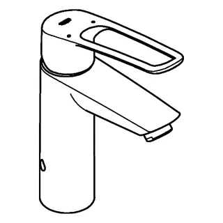 GROHE EH-Waschtisch-Batterie Eurosmart 23987_3 M-Size Verbrühschutz offener Hebel chrom – Bild 4