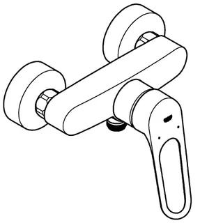 GROHE EH-Brausebatt. Eurosmart 25242_3 Wandmontage offener Hebel chrom – Bild 3