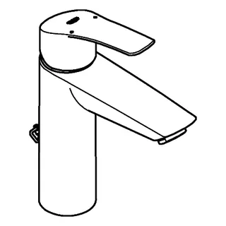 GROHE EH-Waschtisch-Batterie Eurosmart 23323_3 M-Size versenkbare Kette chrom – Bild 4