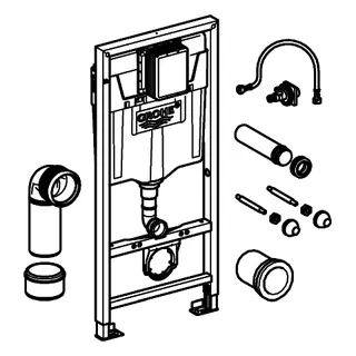 GROHE WC-Element Rapid SL 39863 BH: 1,13m mit Spülstromdrossel – Bild 3