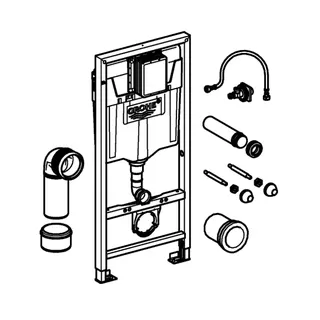 GROHE WC-Element Rapid SL 39863 BH: 1,13m mit Spülstromdrossel – Bild 4