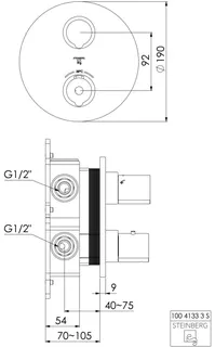 Fertigmontageset zu Unterputzthermostat design4YOU 3.0, 2-Wege-Umsteller, schw. – Bild 2