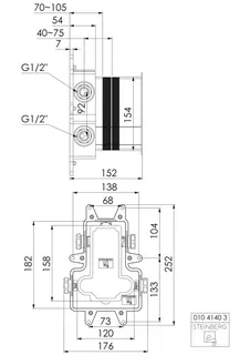 Unterputzkörper für Thermostat design4YOU, mit 2-Wege-Umsteller – Bild 2