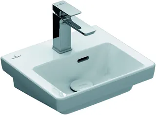 VB Handwaschbecken Subway 3.0 370x305mm Rechteck 1HL. mit Überlauf Weiß Alpin