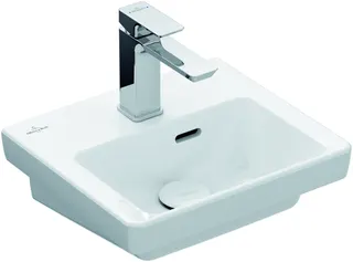 VB Handwaschbecken Subway 3.0 370x305mm re-eckig 1HL. m. ÜL. Weiß Alpin cplus