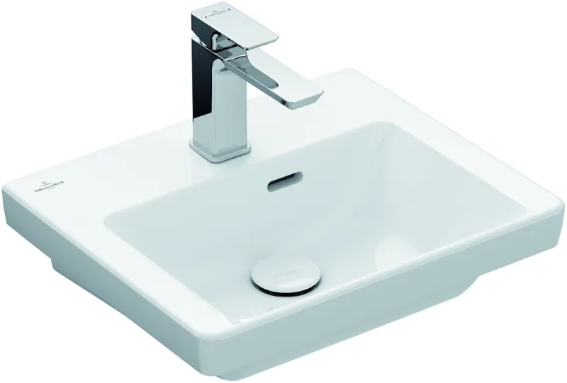 Villeroy & Boch Handwaschbecken Subway 3.0 45 450x 370mm Rechteck 1HL. m. ÜL. Weiß Alpin