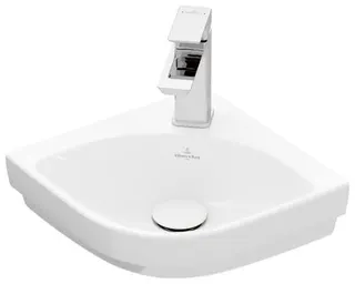 Villeroy & Boch Eck-Handwaschbecken Subway 3.0 320x320mm VK 1HL. o. ÜL. Weiß Alpin