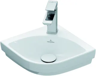 Villeroy & Boch Eck-Handwaschbecken Subway 3.0 320x 320mm VK 1HL. o. ÜL. Stone White cplus