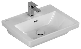 Villeroy & Boch Waschbecken Subway 3.0 55 550x440mm re-eckig 1HL. m. ÜL. Weiß Alpin cplus