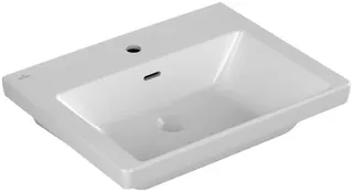 Villeroy & Boch Waschbecken Subway 3.0 600x470mm re-eckig 1HL. m. ÜL. Stone White cplus – Bild 3