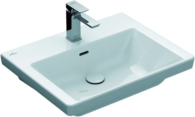 Villeroy & Boch Waschbecken Subway 3.0 600x470mm Rechteck 1HL. ohne Überlauf Weiß Alpin