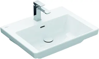 Villeroy & Boch Waschtisch Subway 3.0 600x470mm re-eckig 1HL. o. ÜL. Unterseite geschl. Stone White c+