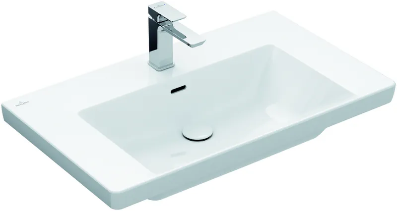 Villeroy & Boch Schrankwaschtisch Subway 3.0 800x470 mm re-eckig 1HL. o. ÜL. Weiß Alpin cplus