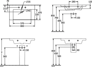 Villeroy & Boch SchrankWT Subway 3.0 800x470mm re-eckig 1HL. o. ÜL. Stone White cplus – Bild 2