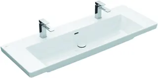 Villeroy & Boch Schrankwaschtisch Subway 3.0 1300x 470mm Rechteck 2HL. o. ÜL. Weiß Alpin