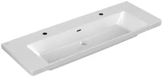 Villeroy & Boch Schrankwaschtisch Subway 3.0 1300x 470mm Rechteck 2HL. m. ÜL. Weiß Alpin – Bild 3