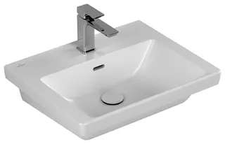 Villeroy & Boch Waschbecken Subway 3.0 F4 550x440mm re-eckig 1HL. m. ÜL. Stone White cplus – Bild 2