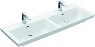 Villeroy & Boch Schrank-Doppelwaschtisch Subway 3.0 1300x470mm Rechteck o. ÜL. Weiß Alpin