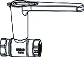 TA Trinkwasserkugelhahn TA 500 Globo Innengew., DN40, Rotguss, Edelstahlkugel – Bild 2