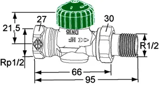 HEIMEIER Thermostat-Ventilunterteil Eclipse 300, Durchgangsform, DN 15 – Bild 4