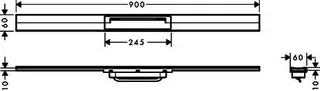 Hansgrohe RainDrain Flex Duschrinne 900 mm kürzbar zur freien Montage BBR – Bild 5