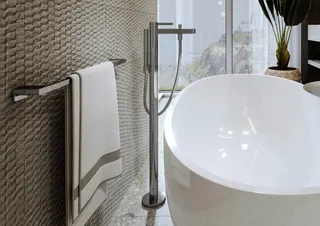 Hansgrohe Wannenmischer Finoris Fertigset zur Bodenmontage chrom – Bild 3