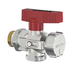FL KFE-Kugelhahn Eck, silikonfrei G1/2a PN16 MS vern.