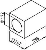 Helios KWL 45-160 WS, Wandstein DN 160, Länge 365 mm – Bild 2