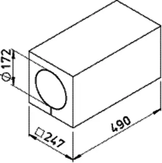 Helios KWL 45-160 WS-L, Wandstein DN 160, Länge 490 mm – Bild 2